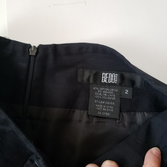 Bedo High Waist Black Classic Pencil Skirt with Slit - Picture 8 of 9